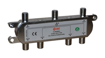 РАЗДЕЛИТЕЛЬ-РАСПРЕДЕЛИТЕЛЬ 5-2400 МГц CORAB 6-ПОНЯТНЫЙ С ПЕРЕДАЧЕЙ НАПРЯЖЕНИЯ