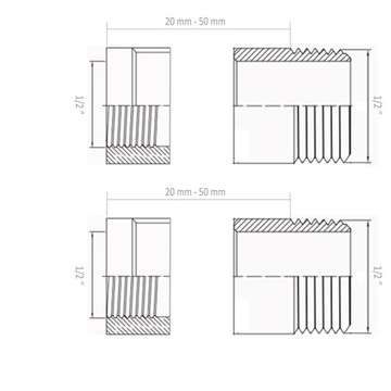 Удлинитель 1/2