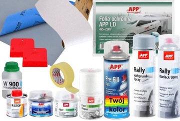 APP Kompletny zestaw lakierniczy na rdzę odpryski
