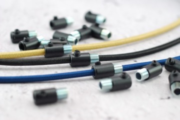черный металл M10x1 оплетка кабель стопор DIY блок лампы