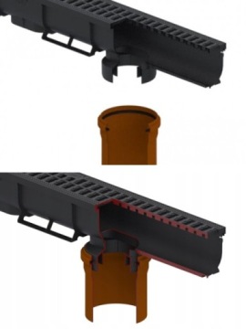 ЛИНЕЙНЫЙ ДРЕНАЖ НИЖНИЙ ДРЕНАЖ 110 ММ 75 ММ