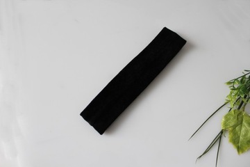 ЖЕНСКИЙ узкий прямой ободок из бархата черного цвета