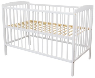 Детская кроватка Анджей, белый матрас, постельное белье из 10 предметов, стандарт ЕС