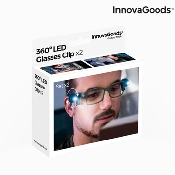 Светодиод с зажимом для очков InnovaGoods 360 (2 шт)