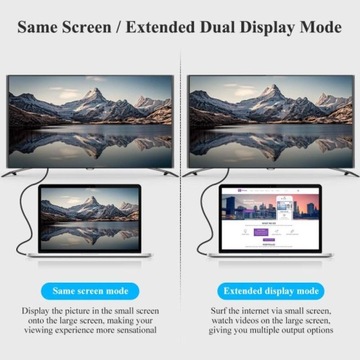 Кабель USB-C — HDMI FULL HD 4K, 60 Гц, 2 м