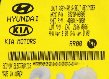 KIA RIO IV STONIC MODUL SENZOR ODPOVÍDAT 95210-H8000