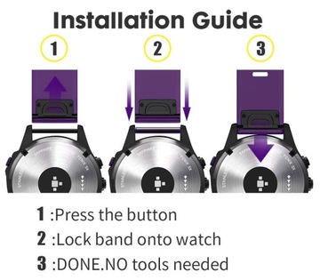 FIOLET Silikonowy Pasek Garmin FENIX 6S QuickFit