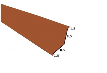 Obróbka przyścienna RAL 8004, obróbki, dl. 1,25 m