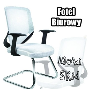 Fotel Biurowy Mobi Skid Unique Biały!