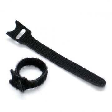 Opaski kablowe rzepowe zestaw 180mm czarne 10sztuk