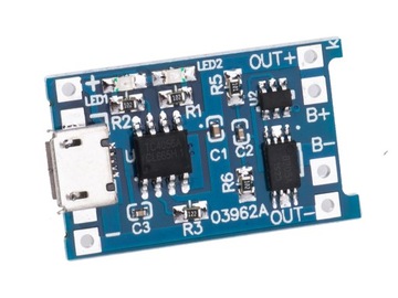 Ładowarka TP4056 LI-ION 5V 1A z zabezpieczeniem 1S