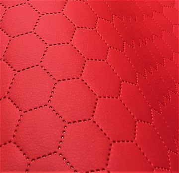 HEKSAGONY EKO SZTUCZNA SKÓRA PIKOWANA MATERIAŁ PIK