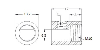 ЗАМОК ДЛЯ ПЛЕТЕННОГО КАБЕЛЯ, ЧЕРНЫЙ РОЛИК
