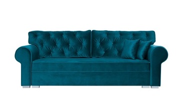 Kanapa Sofa rozkładana stylowa pikowana glamour