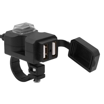 ЗАРЯДНОЕ УСТРОЙСТВО ДЛЯ МОТОЦИКЛА MOTOR QUAD 2x USB 1A + 2.1A