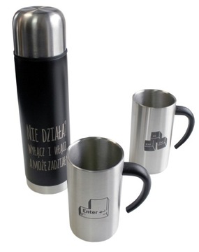 НАБОР THERMOS TRAVEL 2x ТЕРМОКРУЖКА + ГРАВИРОВКА