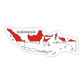 Naklejka INDONEZJA na Walizkę Auto Moto Flaga