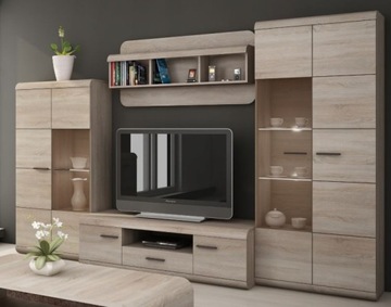 Meblościanka do salonu komoda RTV ława LINCOLN LED