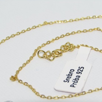 ОЖЕРЕЛЬЕ СЕРДЦЕ, СЕРЕБРО 925 ПРОБЫ, ПОЗОЛОЧЕННОЕ, 44 СМ
