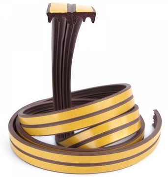 САМОКЛЕЯЩАЯСЯ ПРОКЛАДКА 'E' ДЛЯ ДВЕРЕЙ, ОКОН, ЦВЕТА E