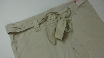 DOROTHY PERKINS__SPODNIE CIĄŻOWE LNIANE LEN__46