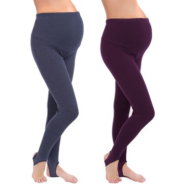 2X LEGGINSY OCIEPLANE CIĄŻA ZAPIĘTKA GETRY PREG-LS