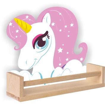 Półka drewniana kucyk konik pony jednorożec