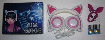 СКЛАДНЫЕ НАУШНИКИ CAT EAR СО СВЕТОДИОДНОЙ ПОДСВЕТКОЙ