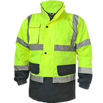 УТЕПЛЕННАЯ ЗИМНЯЯ СВЕТООТРАЖАЮЩАЯ РАБОЧАЯ КУРТКА XXL