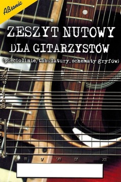 Zeszyt nutowy dla gitarzystów B5 pięciolinia