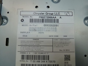 CD-ЧЕЙНДЖЕР JEEP CHEROKEE KL P68273966AA