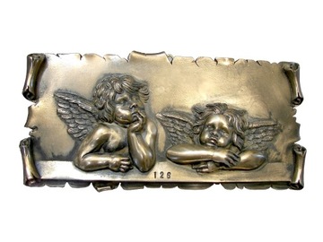RELIEF OBRAZ 2 AMOREK CHERUBINEK KUPIDYN PUTTO L