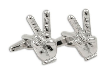 Tematyczne Spinki do Mankietów ALTIES- PEACE HANDS