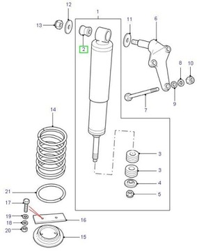 Втулки задних верхних амортизаторов Land Rover Defender Discovery Range Rover