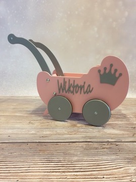 КОЛЯСКА ДЛЯ ДЕРЕВЯННОЙ КУКЛЫ, ХОДОК НОВАЯ