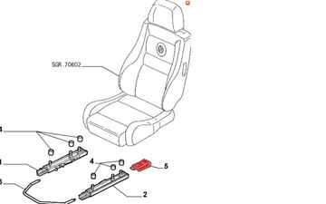 ALFA ROMEO GTV FACELIFT KRYT VODÍTKA SEDADLA OEM