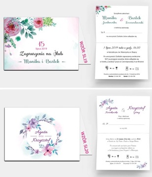 Свадебные приглашения с цветами в деревенском стиле в стиле бохо