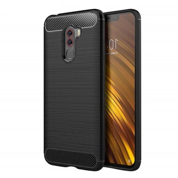 ETUI PANCERNE CARBON DO XIAOMI POCOPHONE F1 +SZKŁO
