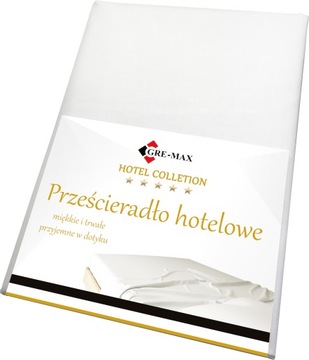 Prześcieradło HOTELOWE 200x220 BAWEŁNA POLSKIE