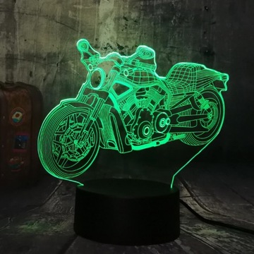 CHOPPER HARLEY MOTOR 3D LED Ночник + ПУЛЬТ ДУ