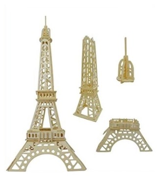 3D ДЕРЕВЯННАЯ ПАЗЛ ЭЙФЕЛЕВАЯ БАШНЯ БОЛЬШОЙ ПАРИЖ