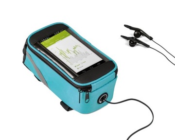 WODOODPORNA TOREBKA ROWEROWA SMARTFON 4 kol. BLUE