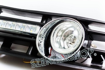 VW PASSAT B5 FL ГАЛОГЕННЫЕ + ЛЕНТЫ ДНЕВНОГО СВЕТА В РЕШЕТКЕ БАМПЕРА
