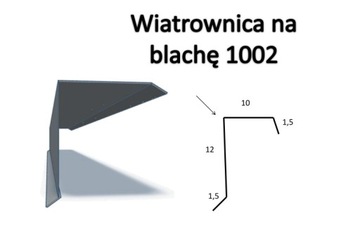 Wiatrownica na blachę 1002