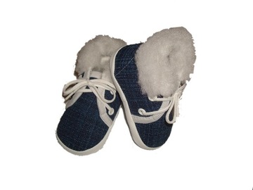OCIEPLANE BUCIKI BUTY TRAMPKI chrzest chrztu r.12