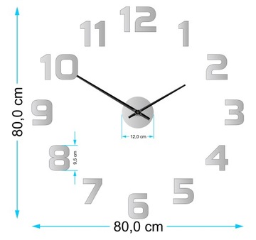 СОВРЕМЕННЫЕ настенные часы-наклейки, БЕЗЗВУЧИЕ! 3D