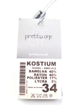 PRETTY ONE kostium GARSONKA NOWY 34