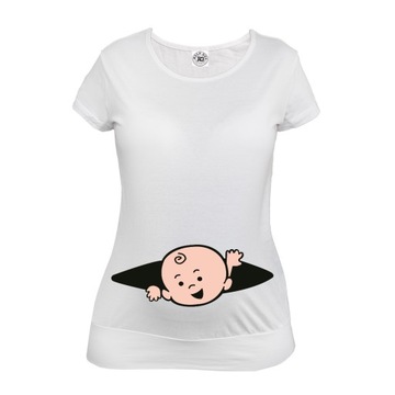 ŚMIESZNA KOSZULKA CIĄŻOWA CIĄŻOWE WZORY BABY44