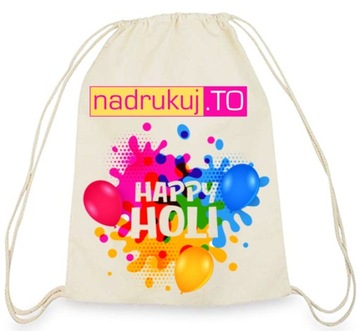 PLECAK WOREK PLECAKOWOREK BAWEŁNIANY Z NADRUKIEM