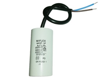 Конденсатор 6мкФ +/- 5% MIFLEX MKSP-5P Motor